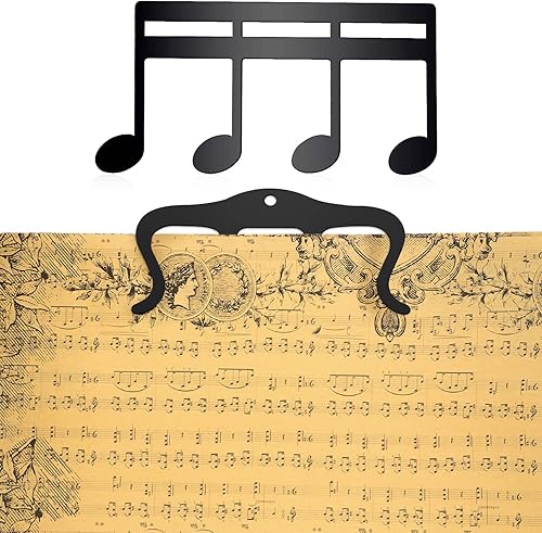 Miniatura 1 de 2 clips de metal para libros de música clips de soporte de música clips de página para jugar al aire libre libros papel de notas piano guitarra