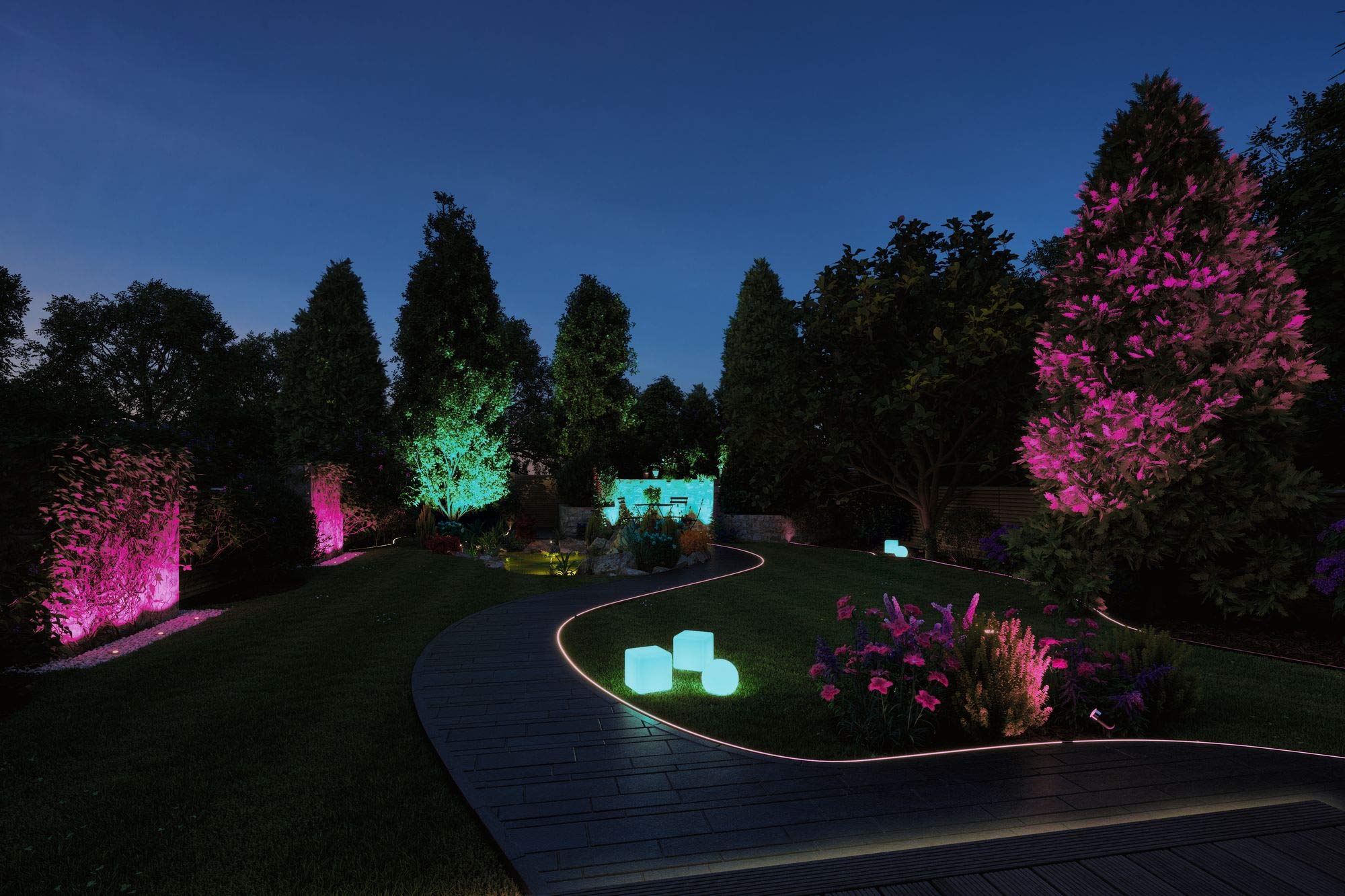 Paulmann 94274 Plug & Shine LED apparecchio per esterni ZigBee incl. 1 apparecchio da incasso a pavimento RGBW dimmerabile da 3,6 Watt IP65 argentato illuminazione da giardino bianco caldo 3000 K