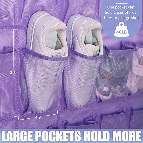 Miniatura 3 de Organizador de zapatos sobre la puerta, 35 bolsillos de malla duraderos, organizador de zapatos para colgar, zapatero para puerta, armario, entrada,