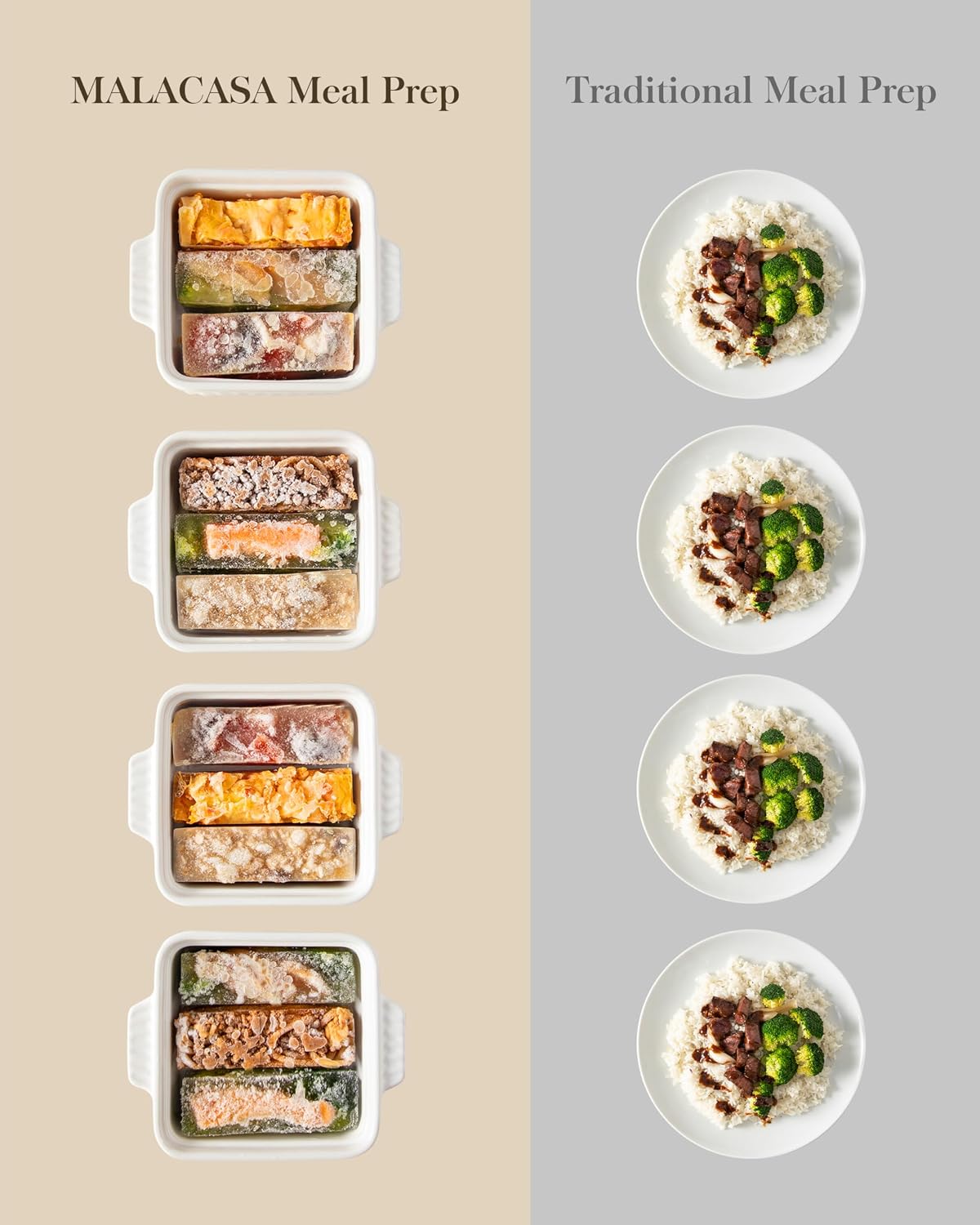 MALACASA Baking Dishes for Oven, Small Ceramic Baking Dishes with Silicone Lids for Individual Portions 5.5" x 5.5" Square Casserole Dishes Set of 2 Oven Microwave, and Air Fryer Safe, White