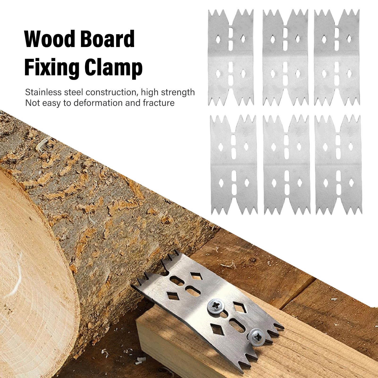Panel Clamps 6Pcs Slab Clamping Dogs for Woodworking Tools Stainless Steel Pinch Dogs Router Sled Fastening Board Fixing Clamp Tools for Woodworking Stainless Steel Pinch - Image 4