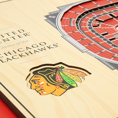 Miniatura 4 de YouTheFan NHL StadiumViews - Arte de pared 3D de 5 capas de 17 x 13 pulgadas