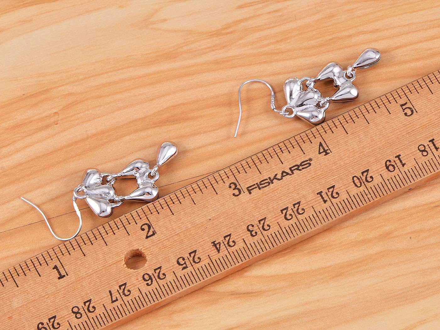 Alilang Womens Crystal Blue Rain Teardrop Cluster Fish Hook Dangle Earrings - Image 3