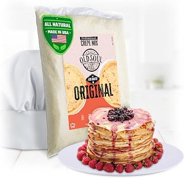 OldSoul Professional Crepe Mix | Original Dough Mix | Classic Flavour | 5 Lbs | 36 Crepes 5 Lbs, Traditional