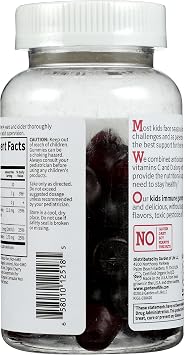 Garden of Life Kids Immune Support Gummies with Vitamin C, D as D3 & Zinc for 3-in-1 Daily Childrens Immunity Organic, Non-GMO, Gluten-Free, Vegetarian, Sugar Free, Cherry Flavor, 30 Day Supply