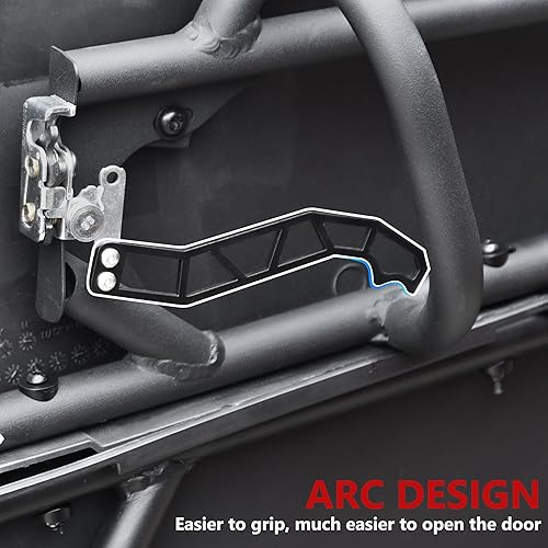 Miniatura 5 de UTVSXPERT UTV - Pestillos de metal para manija de puerta para Maverick X3 17-24, 4 piezas de recubrimiento en polvo negro, manijas de puerta