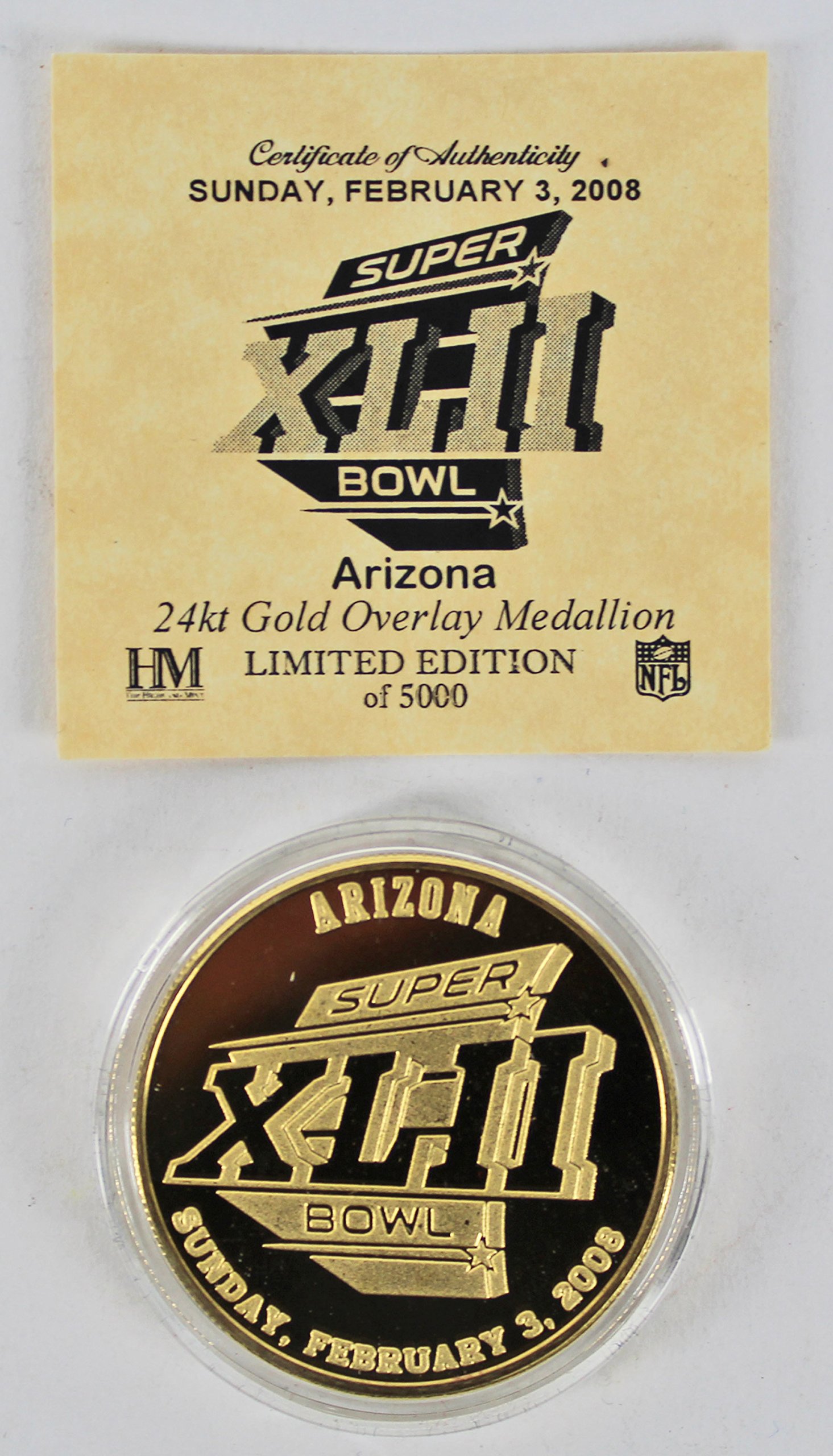 Amazon.com: Super Bowl XLII Highland Mint 24kt Gold Overlay