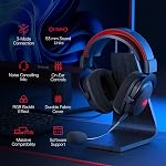 Redragon H510 PRO Zeus-X RGB Casque de jeu sans fil - 7.1 Surround Sound - 53MM Conducteurs audio en Mousse Mémoire Plaquettes d'oreille avec/Couvercle de tissu Durable- Casque multiplateformes - USB Propulsé pour PC/PS4/NS