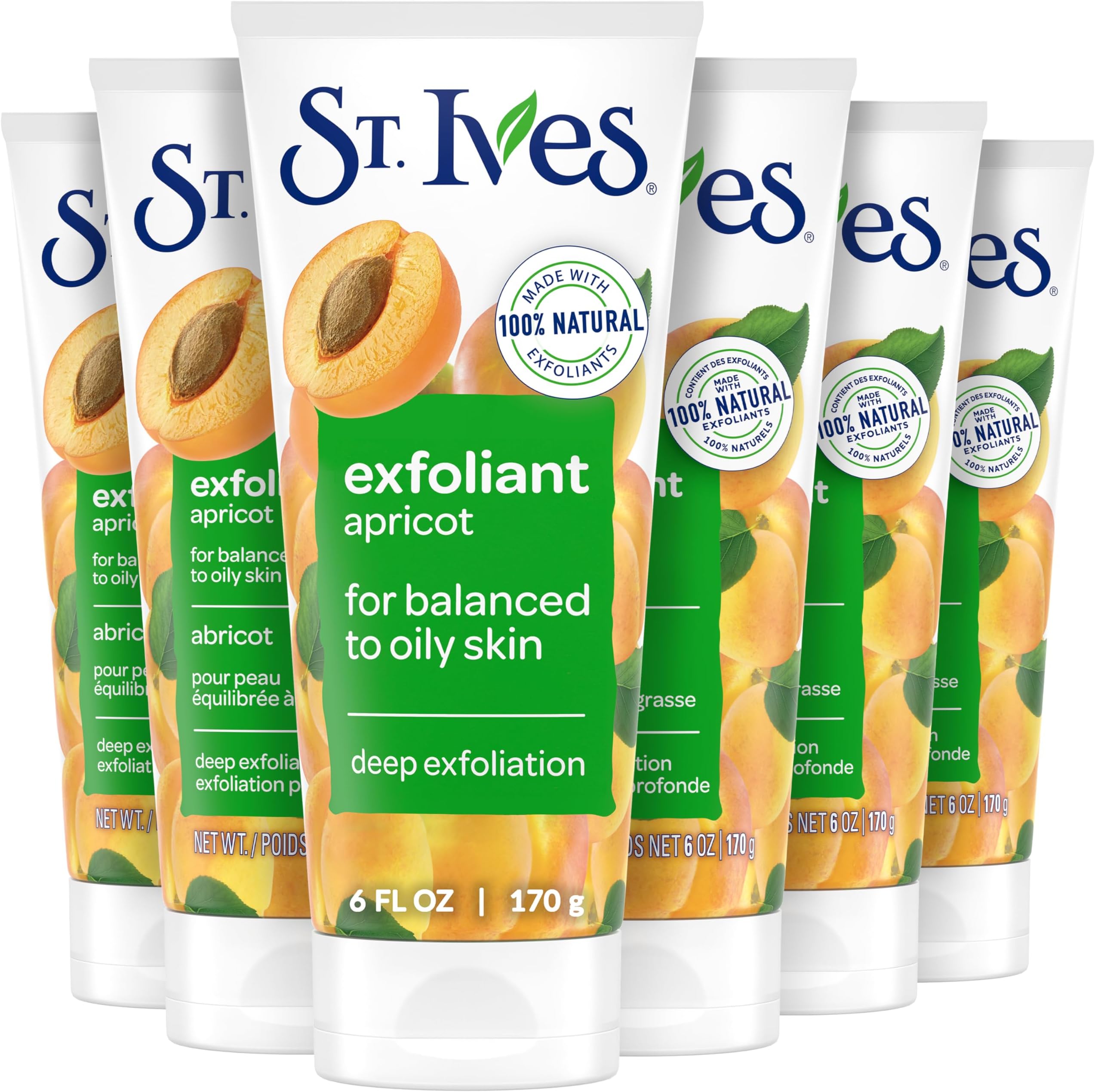 St. Ives Fresh Skin Face Scrub, Apricot, 6 Oz