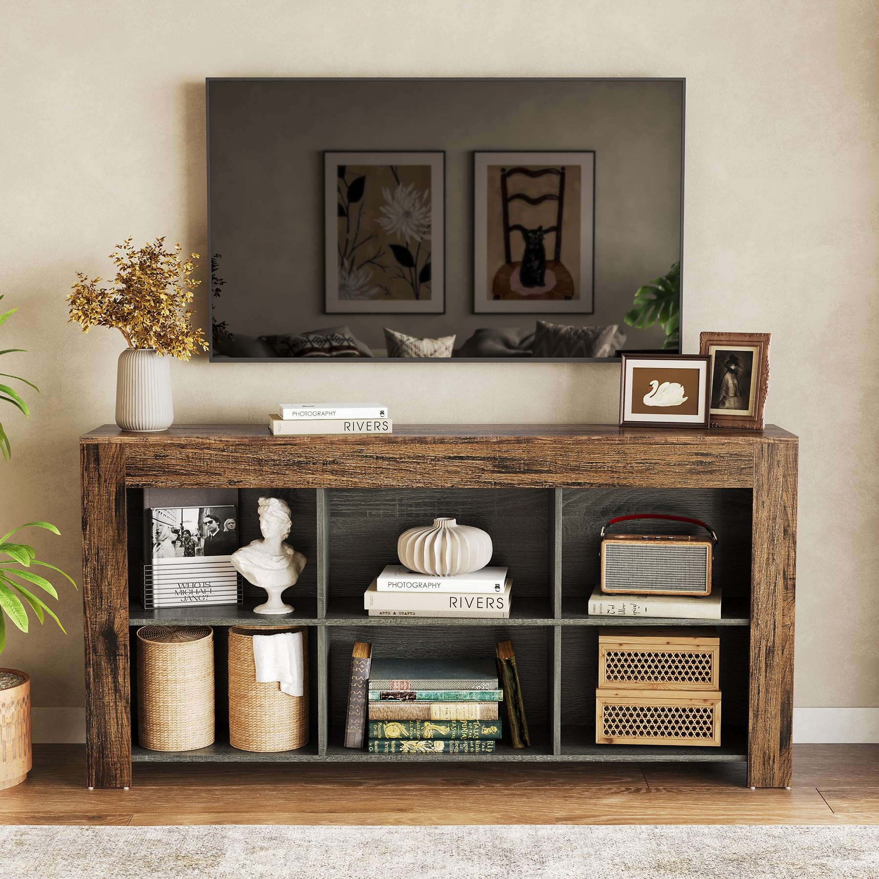Amazon.com: LITTLE TREE TV Stand with Storage, 63-Inch