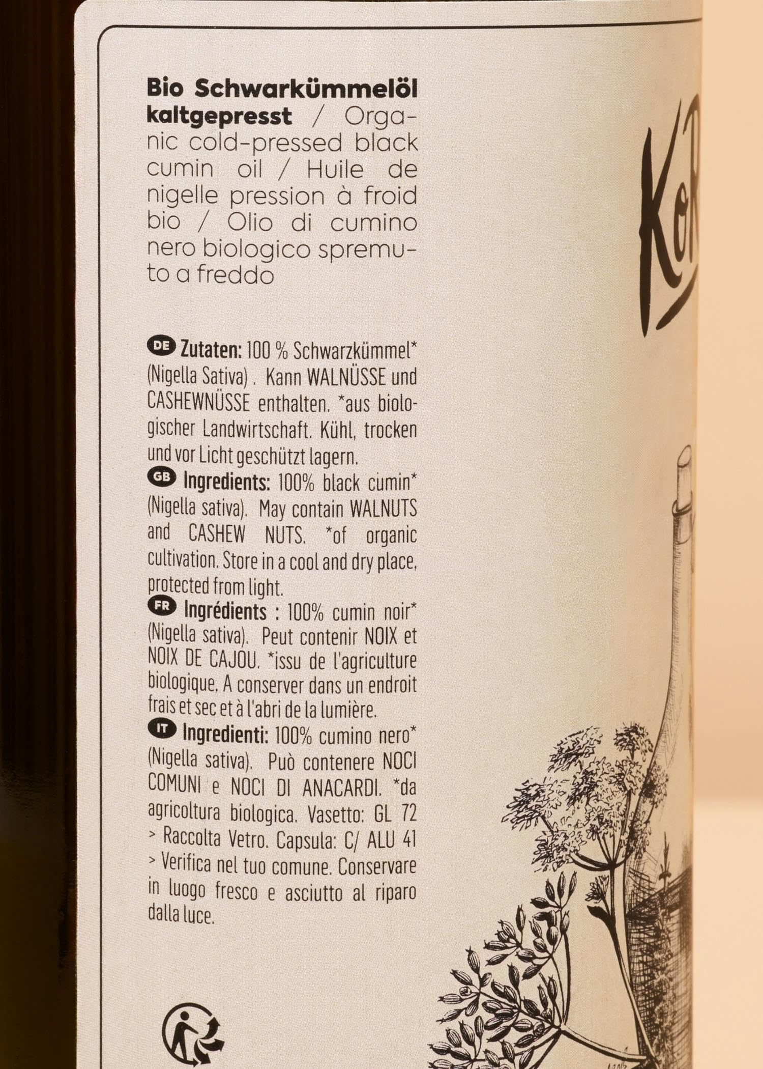 KoRo - Huile de nigelle bio 1 L