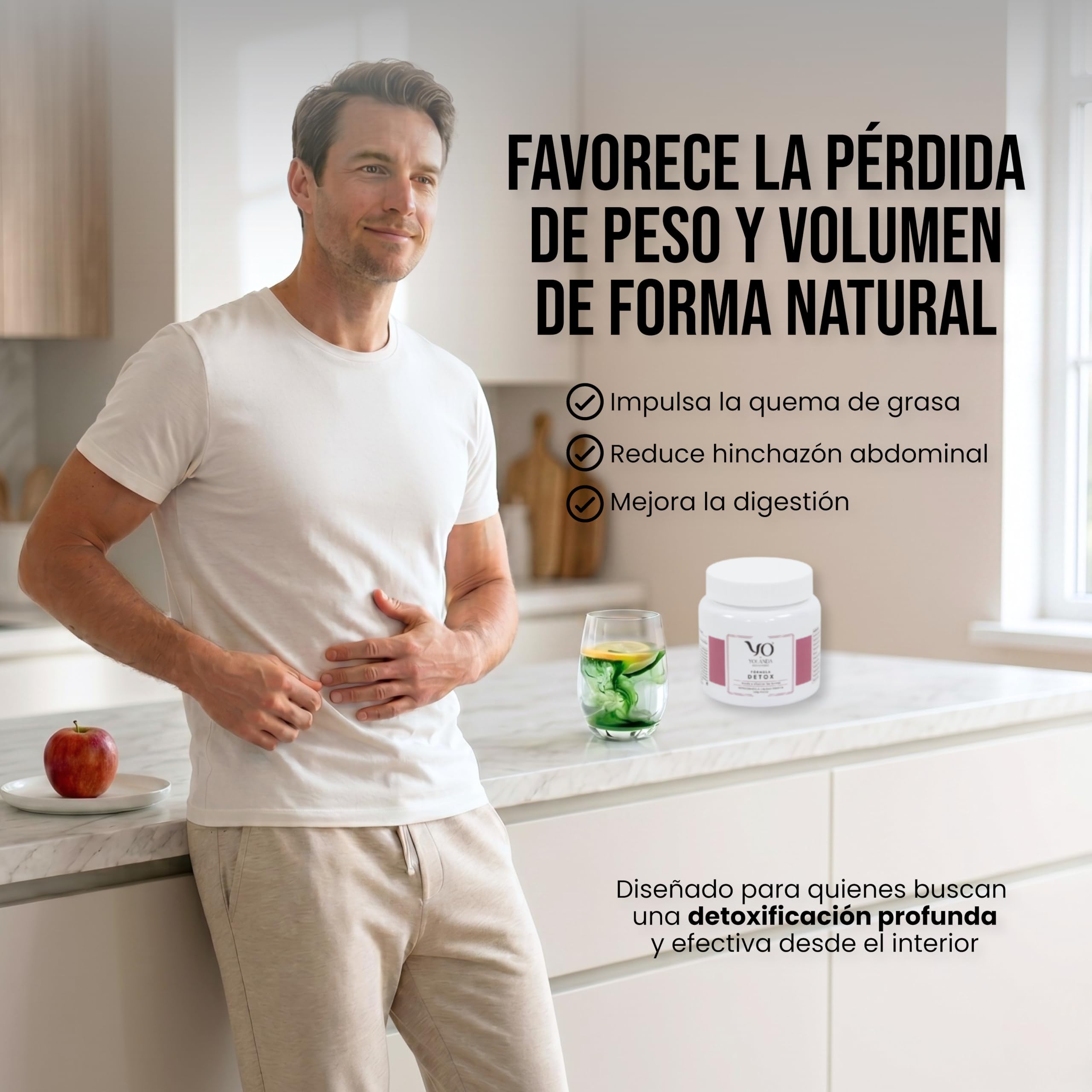 YO Fórmula Détox | Bebida Drenante en Polvo | Depuración y Quema Grasa | Extracto de Higo Chumbo y Alcachofa con Vitamina C | Sabor agradable 150 Gramos (Fórmula Detox)