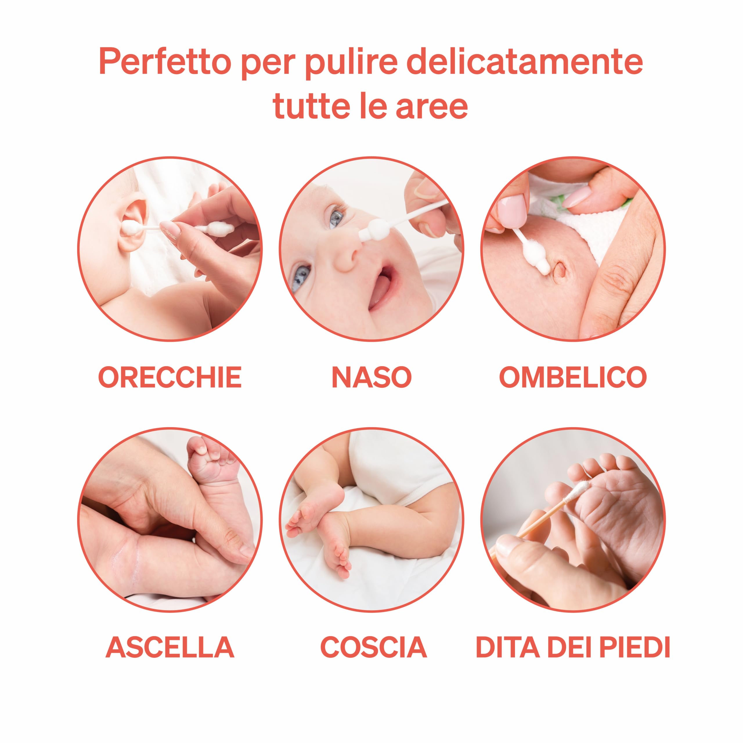 Cotton Fioc Neonato di LoveNoobs™, 100% Cotone, 240 Pezzi, Bastoncini Bambino Biologico, Bastoncini Ultra Morbidi per le Orecchie, Per Tutta la Famiglia
