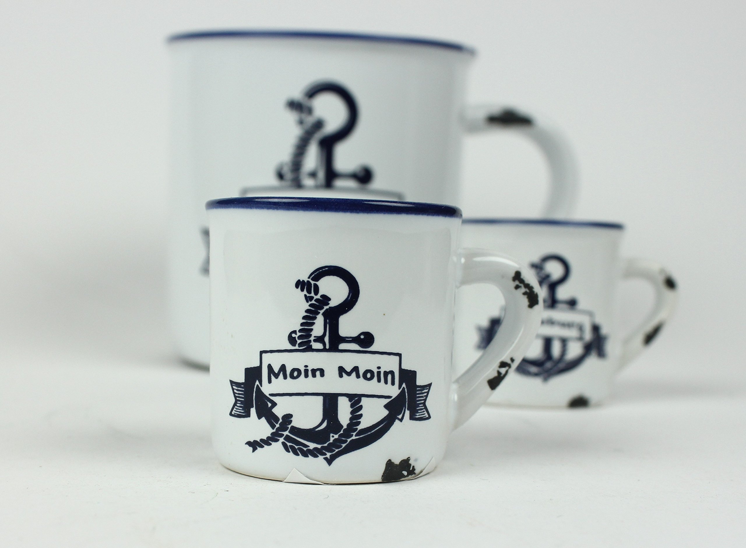 Buddel-Bini Moin Moin Kaffeebecher – Mit Seemannsknoten, Nordisches Design