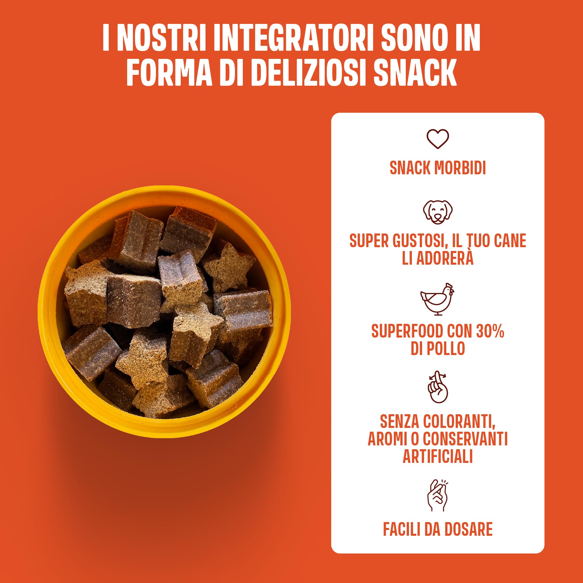 ivvi Outdoor per Cani – Snack Morbidi con Lievito di Birra, Olio di Cumino Nero, Olio di Krill e Cisto – Pelle, Pelo e Difese Naturali – 270 g, 60 Snack