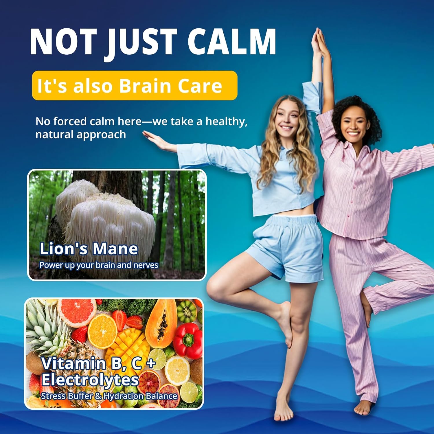 Cortisol Calm Drink Mix with Magnesium Glycinate Powder, L-Theanine, Vitamins, Ashwagandha & Mushroom, Calming Powdered Drink Mix for Relax, Focus, Sleep & Stress Relief, Variety 28 Packets