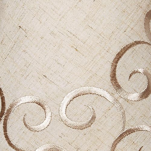 Miniatura 5 de SARO LIFESTYLE Swirling Collection - Mantel con diseño, 67 x 120 pulgadas, natural