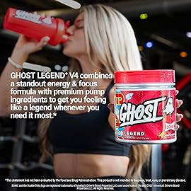 GHOST Legend Pre Workout Powder, Sonic Cherry Limeade - 30 Servings - Pre-Workout for Men & Women with Choline, L-Citrulline, & Beta Alanine for Energy & Focus