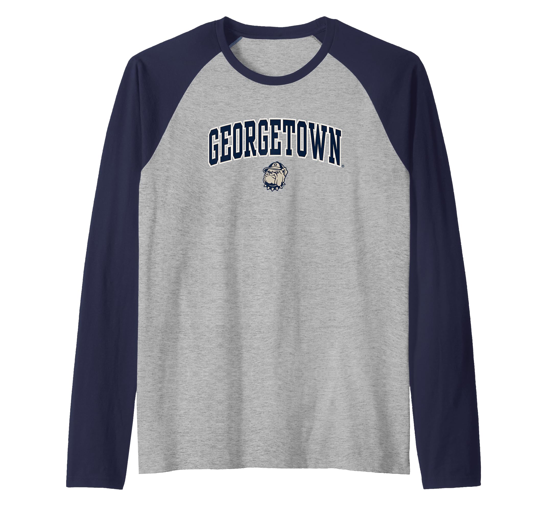 Georgetown Hoyas Arch Over Mascot Raglan Baseball Tee