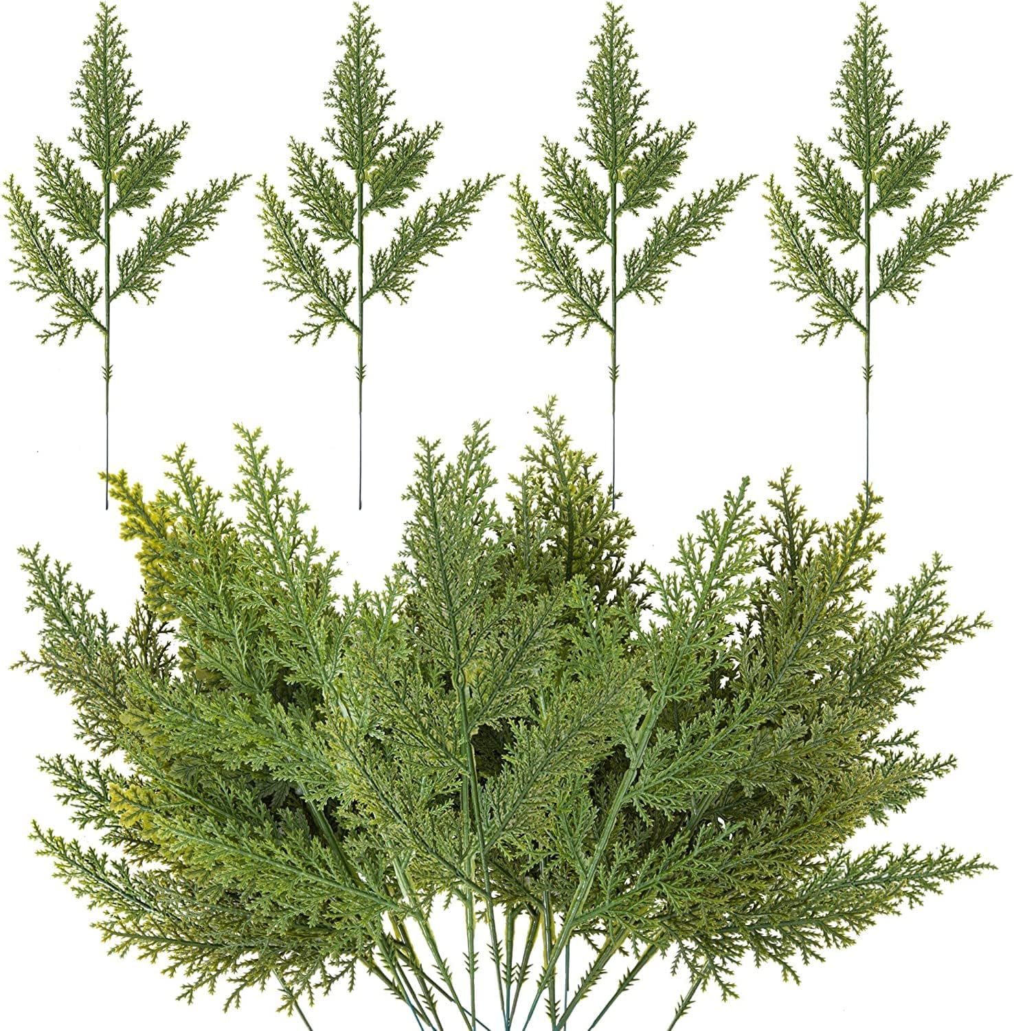 12 ARTIFICIAL INDIVIDUAL LEAVES of FLOCKED ASPARAGUS FERN Amazon.co