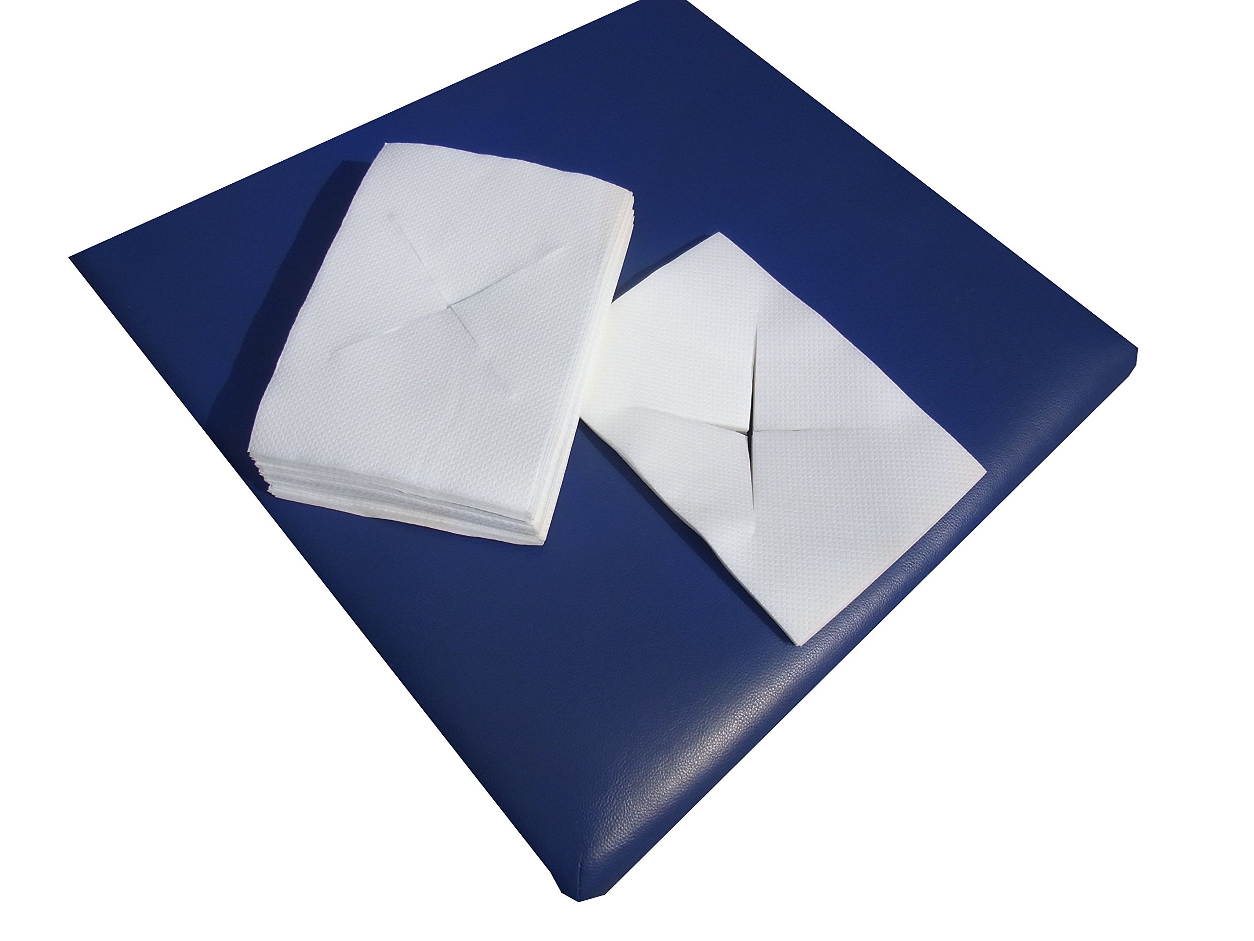 Nasenschlitztücher/Gesichtsauflagen: 1.200 Stück 30 x 21 cm aus Premium-Airlaid-Zellstoff in zehn Folienbeuteln zu je 120 Stück für Massageliegen.
