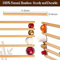 Vista 6 de Soporte para tazas K, soporte de madera para cápsulas de café, 10 piezas debajo de los gabinetes de montaje en pared vertical/horizontalmente