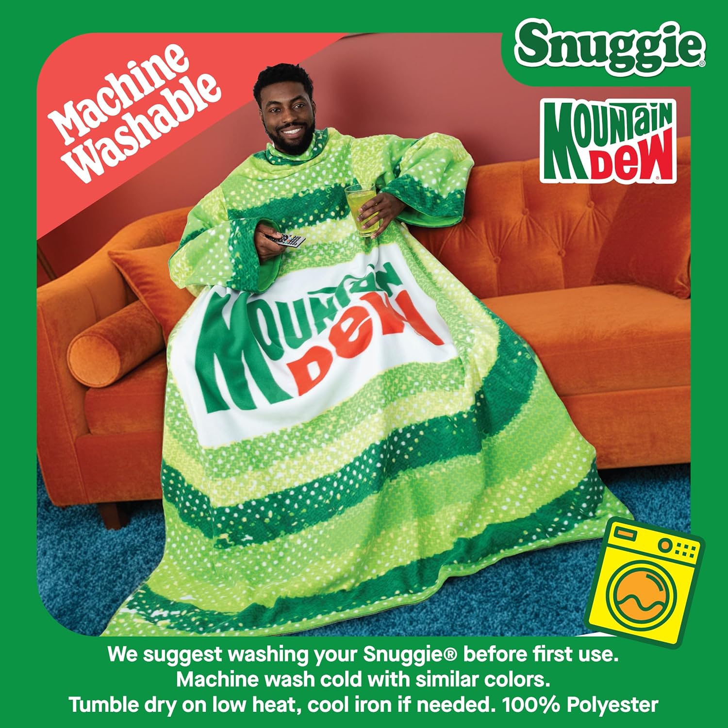 Snuggie The Original Wearable Blanket With Sleeves & Pockets | Reversible Cozy Oversized Throw for Men & Women | One Size - Image 6