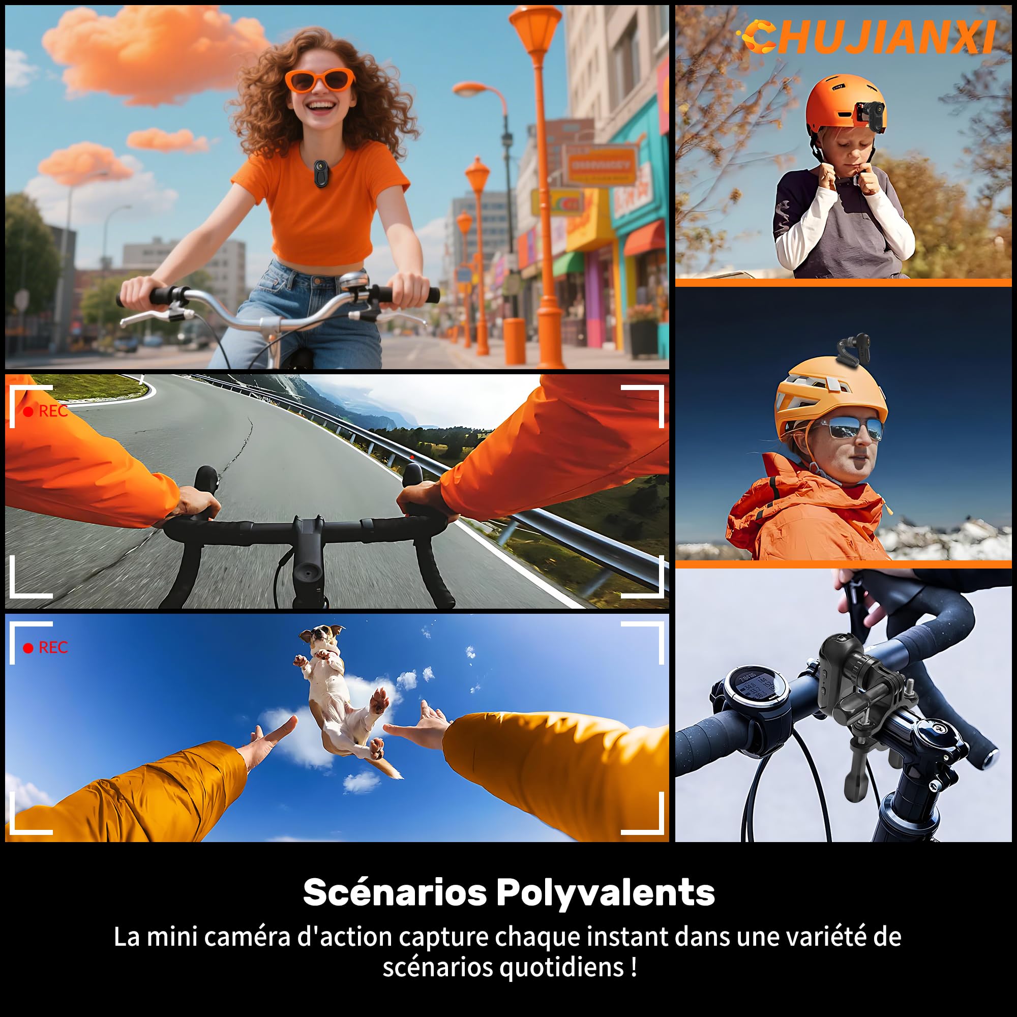 Mini Camera Sport 1080P, Mini Caméra d'action avec écran