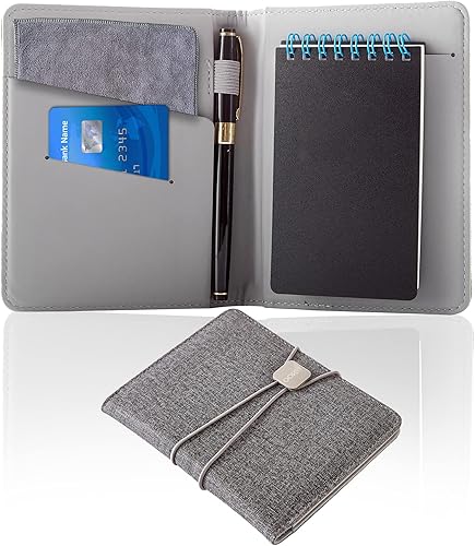 OOKU Funda para cuaderno A6 Travelers compatible con Rocketbook Mini  Funda de cuaderno en espiral superior  Funda de piel sintética para cuaderno