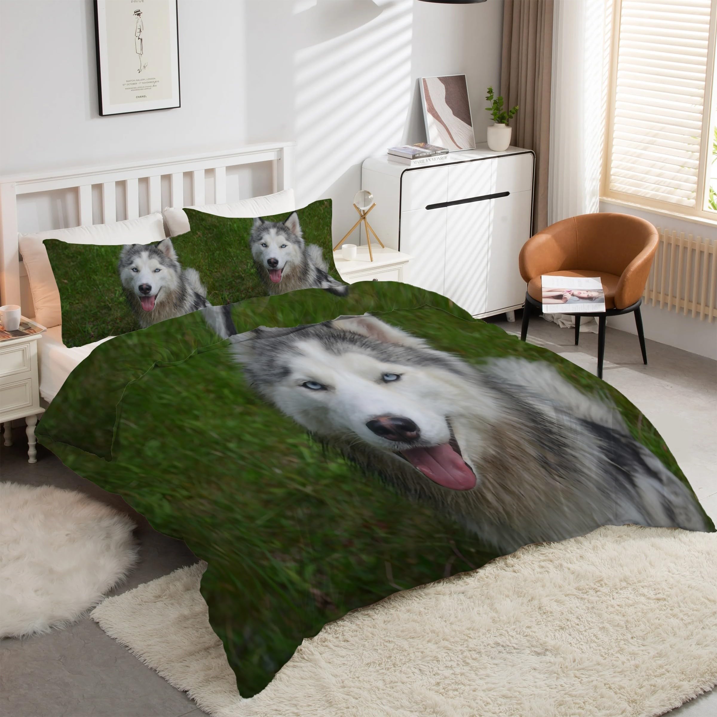 Housse de Couette Husky 220x240 cm pour une Ambiance Chaleureuse et Cocooning