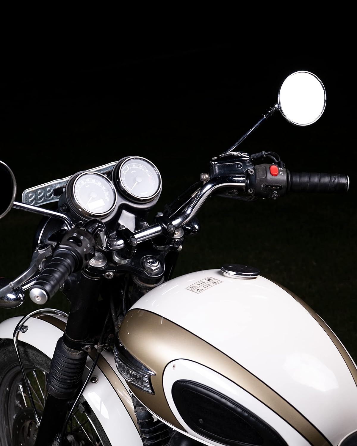 Trip Machine Company Motorcycle Handlebar Leather Grip Wrap Covers – Universal Throttle Grip Covers with Double Sided Adhesive Tape – Anti-Slip Bike Handle Accessories