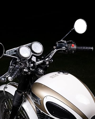 Vista 70 de Motorcycle Handlebar Leather Throttle Grips Wrap Covers With 3M Tape Universal for all Bike Handles Accessories By Trip Machine Company Cherry Red