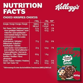 Kellogg's Cereals & Cornflakes Mix - 2 x Kellogg's Choco Krispies Chocos Frosties & Rice Krispies - No Artificial Colours and Flavours