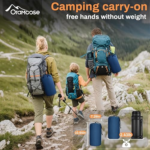 Miniatura 9 de Colchoneta de dormir doble para camping, extra gruesa de 6 pulgadas, tapete de dormir para 2 personas, almohadilla de camping autoinflable con