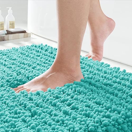 Miniatura 129 de Yimobra Alfombras de baño grandes antideslizantes lavables de 36 x 24 pulgadas, tapete de baño de chenilla ultra suave y absorbente, alfombra de