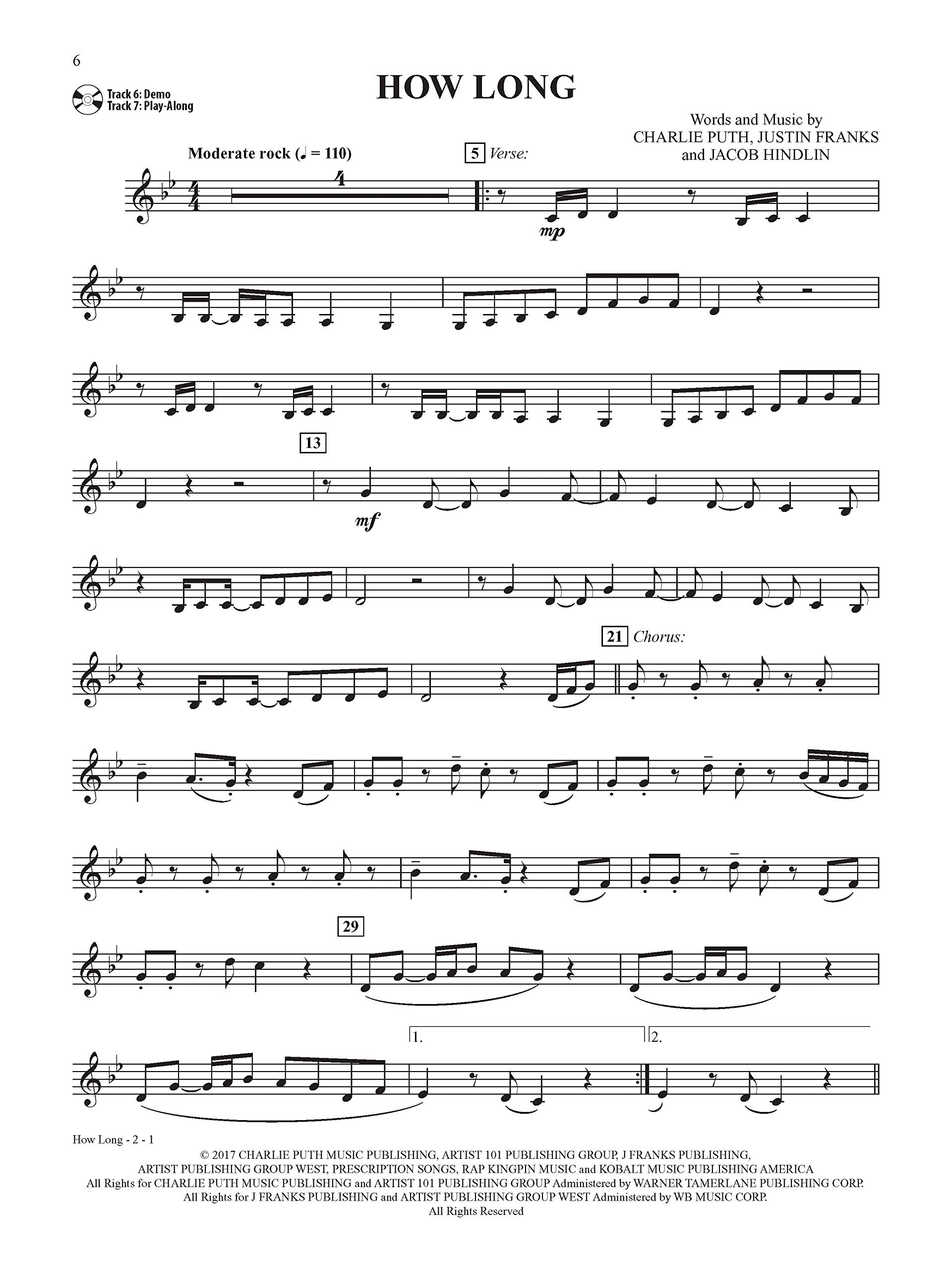 Pop & Country Instrumental Solos Horn in F