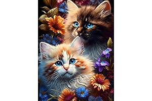 mrpwnle Cat Diamond Painting Kits for Adults: Embark on a Tiger's Journey...