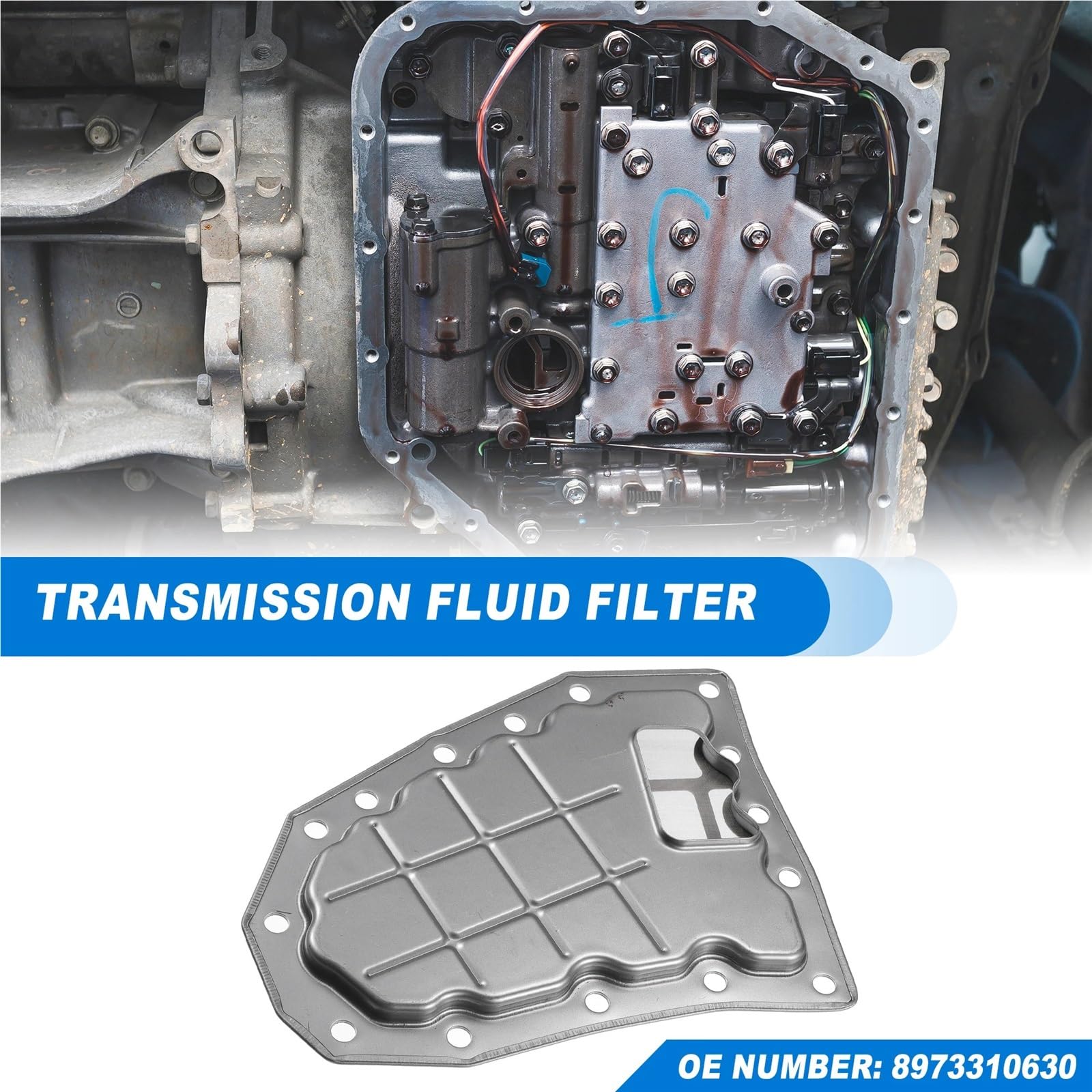 Fondo Motor‌ Filtro de Aceite para transmisión automática, cárter Compatible con Chevrolet Compatible Colorado 2004-2011 (8973310630) Cárter de Aceite‌