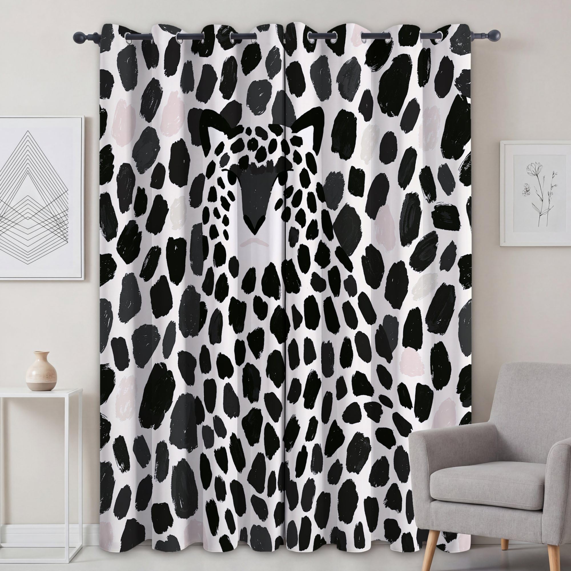 Zasłony zaciemniające z nadrukiem, wys. 260 x szer. 140 cm (2 sztuki)