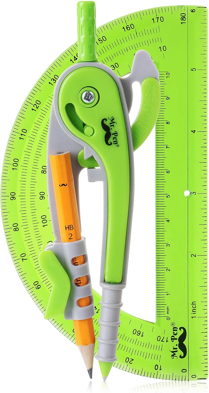 Mr. Pen Compass and Protractor Set, Geometry Kit, Compass Protractor