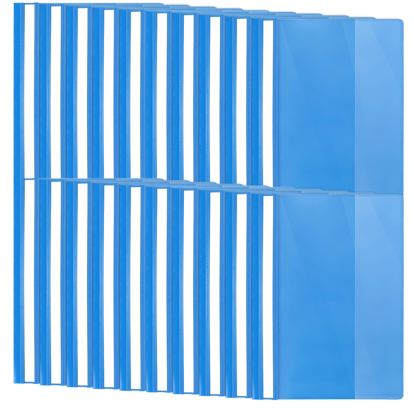 20 PCS A4 Project Folder, Plastic Display Folders Presentation Folders with Transparent Cover and 2 Prongs Document Folders for Office School A4 Report Document File Organiser Holder