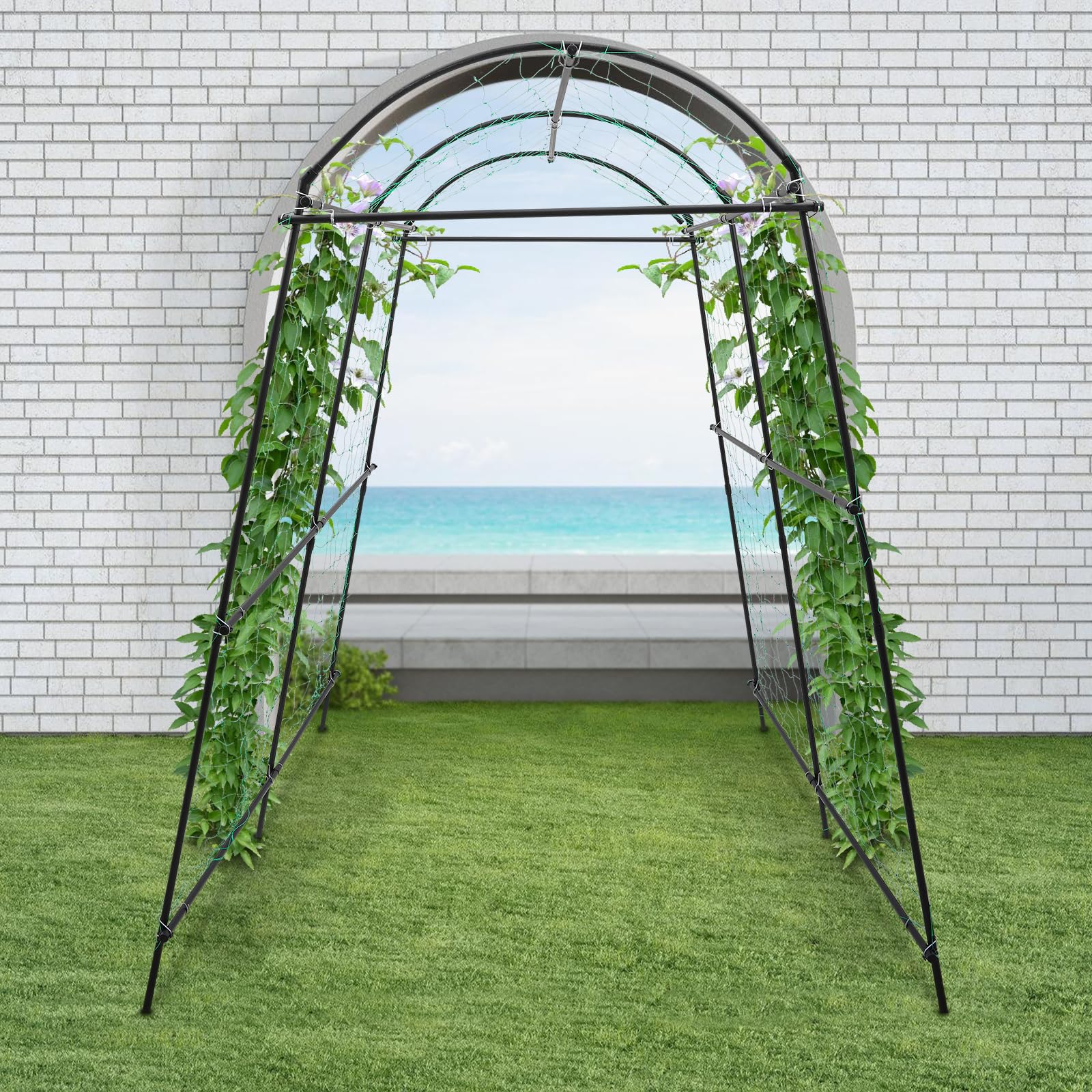 Arche de rosiers en fer, treillis de jardin pour plantes grimpantes, tunnel de jardin, treillis, pavillon de jardin romantique pour plantes grimpantes, décoration de jardin et décoration