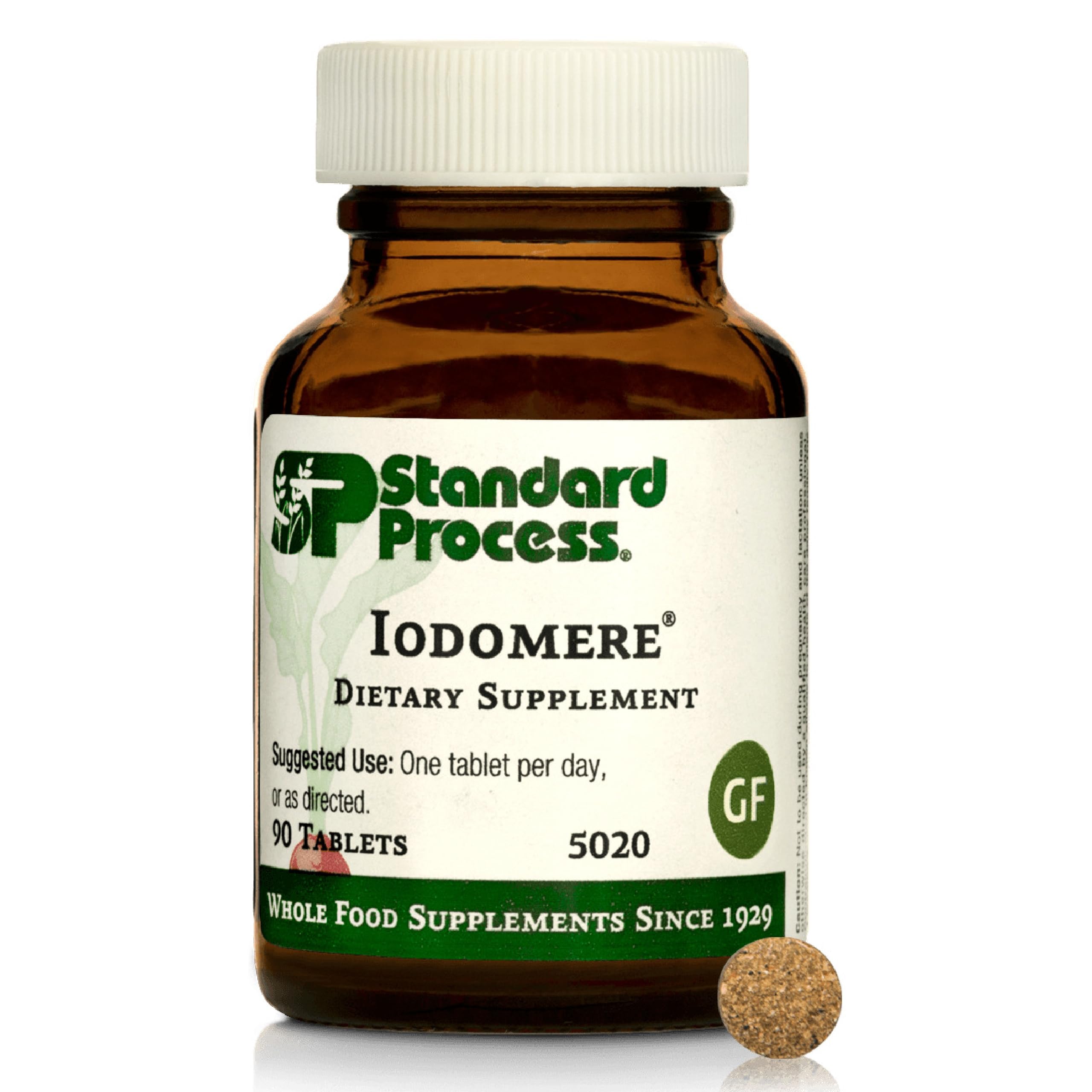 Standard Process Iodomere - Daily Supplement to Support Your Metabolism, Immune Function & Thyroid Hormone Production - Gluten-Free, Non-Dairy & Non-Soy - 90 Tablets (90 Servings)