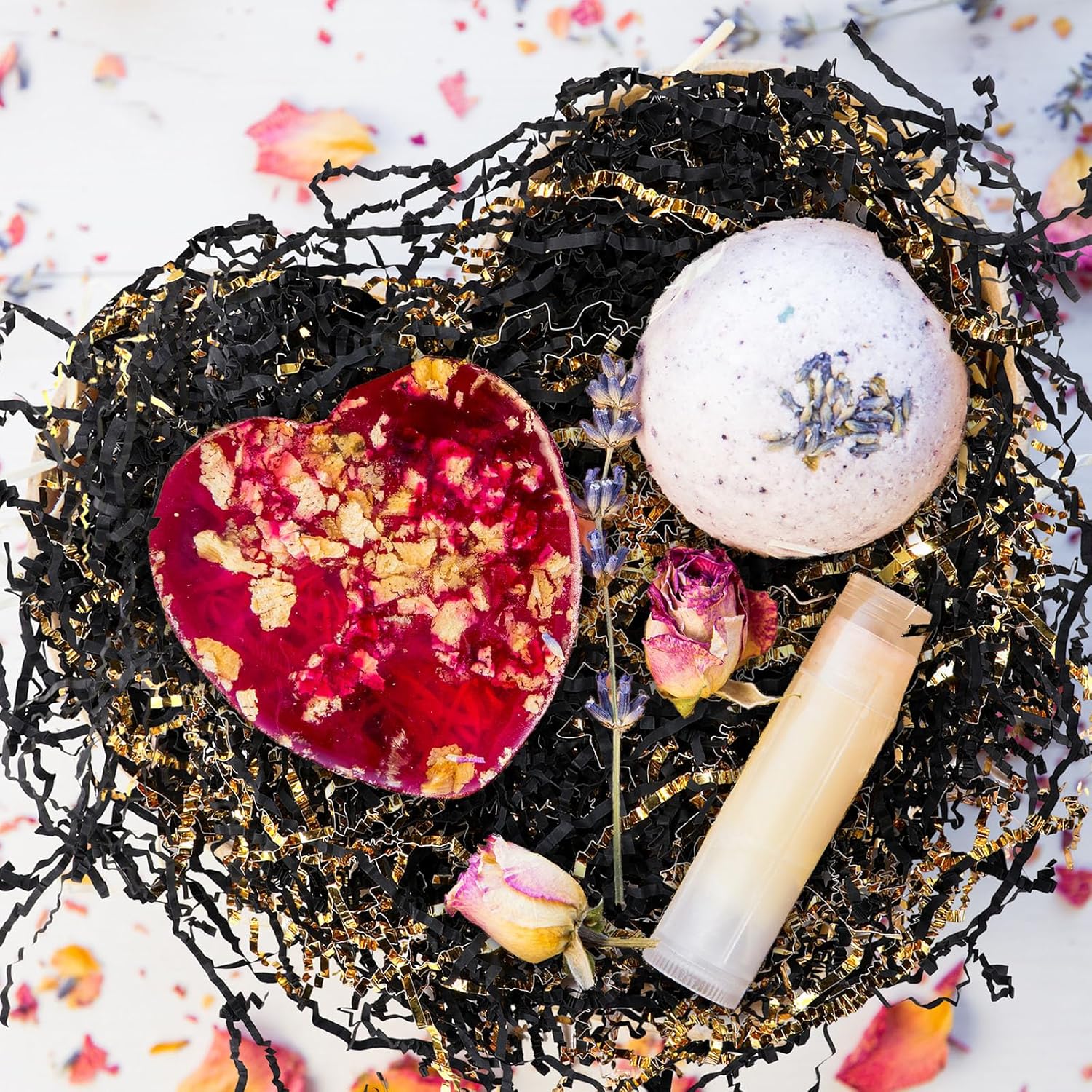 Outus 2 LB Black Gold Crinkle Cut Paper Shred Filler Metallic Shredded Papers Confetti Gift Boxes Basket Crinkle Paper Filler Packing Grass Cushion Shredded Tissue Stuffing Christmas Birthday Wrapping - Image 7