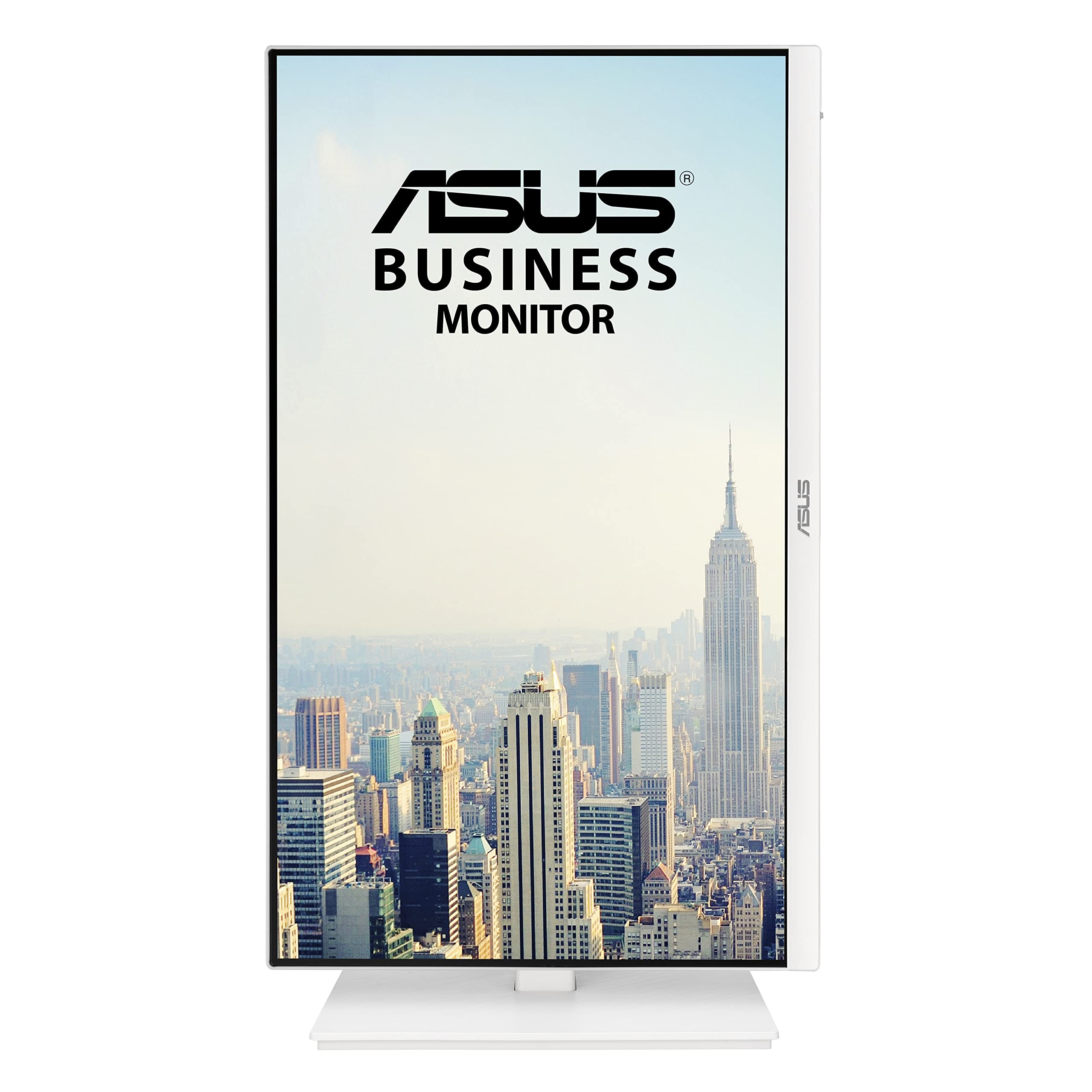 ASUS VA24EQSB-W Monitor Business 24, Full HD, IPS, 75 Hz, Tecnologia Adaptative-Sync a Basse Luci Blu Anti-Sfarfallio, Design Ergonomico Senza Cornice, Montabile a Parete, Bianco