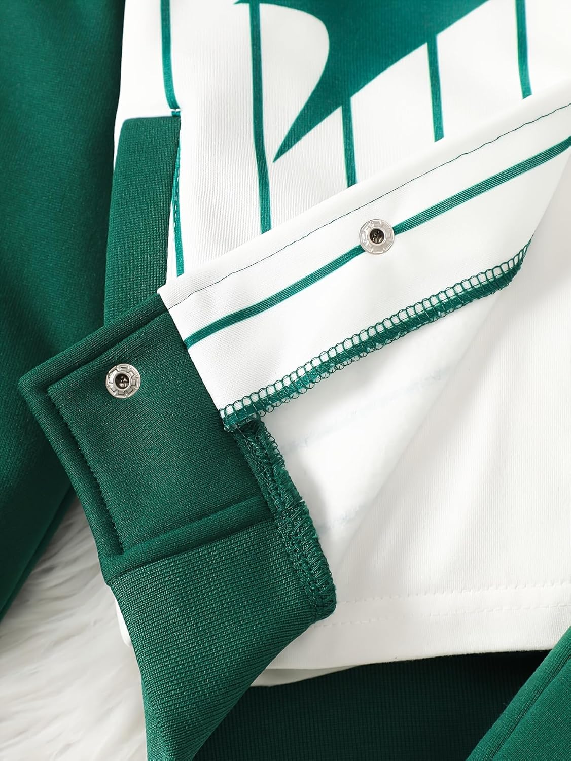 JOLYSHILD Boy's Sweatsuits 2 Piece Letter Printed Long Sleeve Varsity Jackets and Jogger Sweatpants Outfits 4-12Y - Image 4