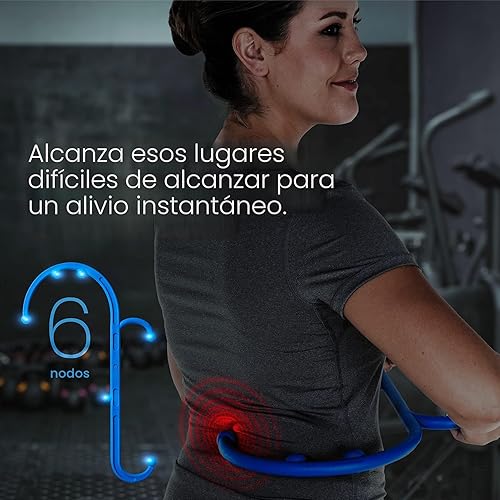 Miniatura 3 de LiBa Masajeador de Espalda y Cuello - Herramientas de Masaje de Puntos de Activación para Alivio del Dolor y Terapia de Gancho de Masaje Manual