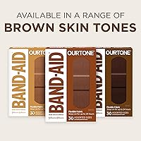 Vista 8 de Band-Aid Brand Ourtone Adhesive Bandages, Flexible Protection & Care of Minor Cuts & Scrapes, Quilt-Aid Pad for Painful Wounds, BR45, Assorted