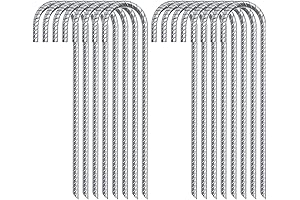 FEED GARDEN 12 Inch 16 Pack Rebar Stakes Heavy Duty J Hook,...