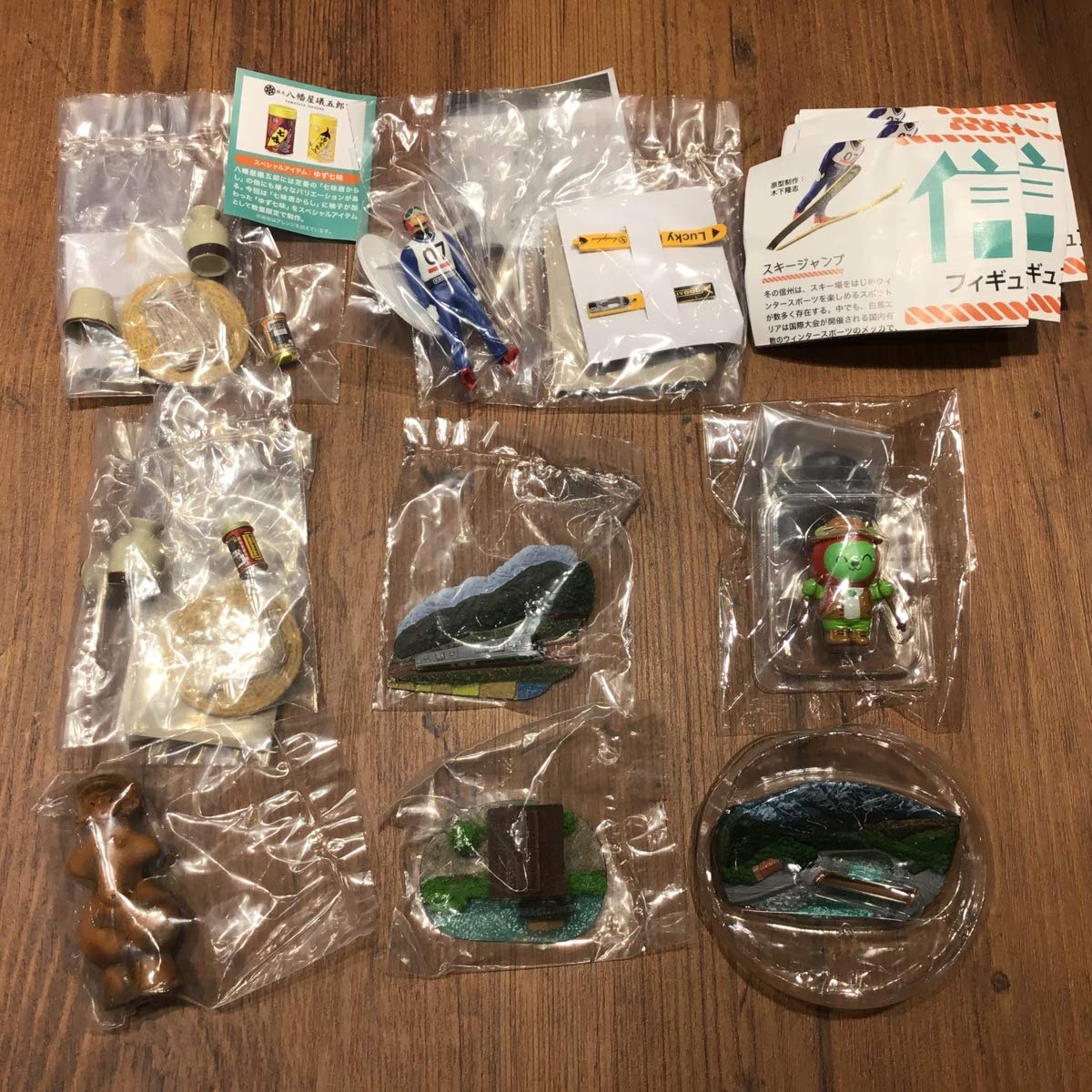 (未使用･未開封品)海洋堂　信州フィギュアみやげ　シークレット（戸隠そばとゆず七味唐からしver.）込み全8種セット Amazon | 内袋未開封 全8種セット シークレット含む 信州